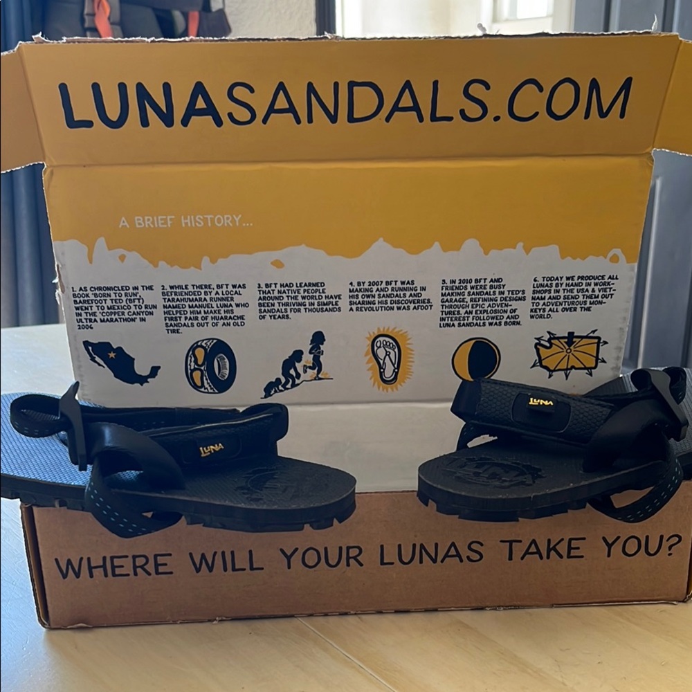 Lunas barefoot running sandals